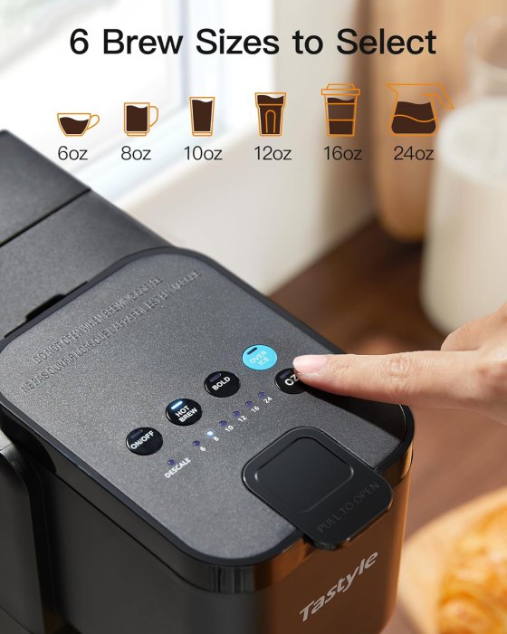 Single Serve Coffee Maker (Black) (image 4)